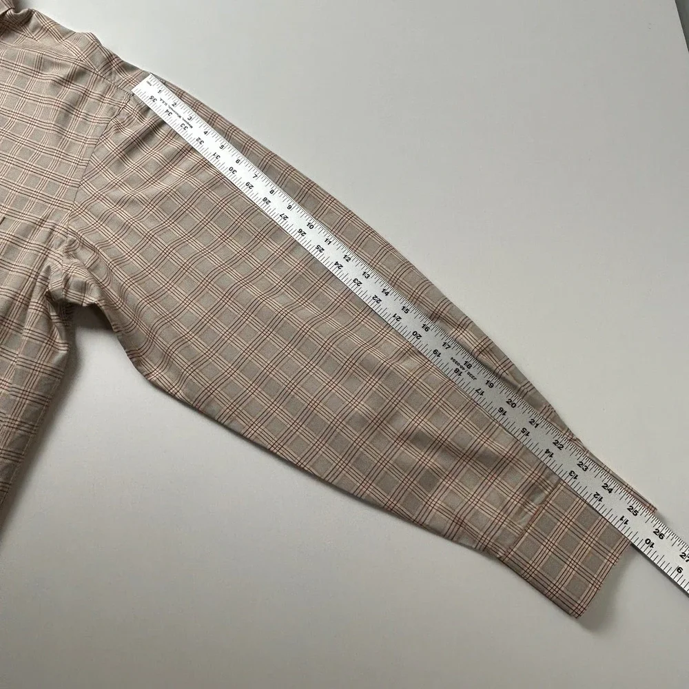 Alan Flusser Mens XXL Plaid Button Down Casual Long‎ Sleeve Shirt
